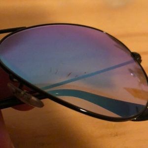 Ray-Ban Accessories - Ray ban aviator blue tint black frame sunglasses. Ray-Ban Accessories - Ray ban aviator blue tint black frame sunglasses.